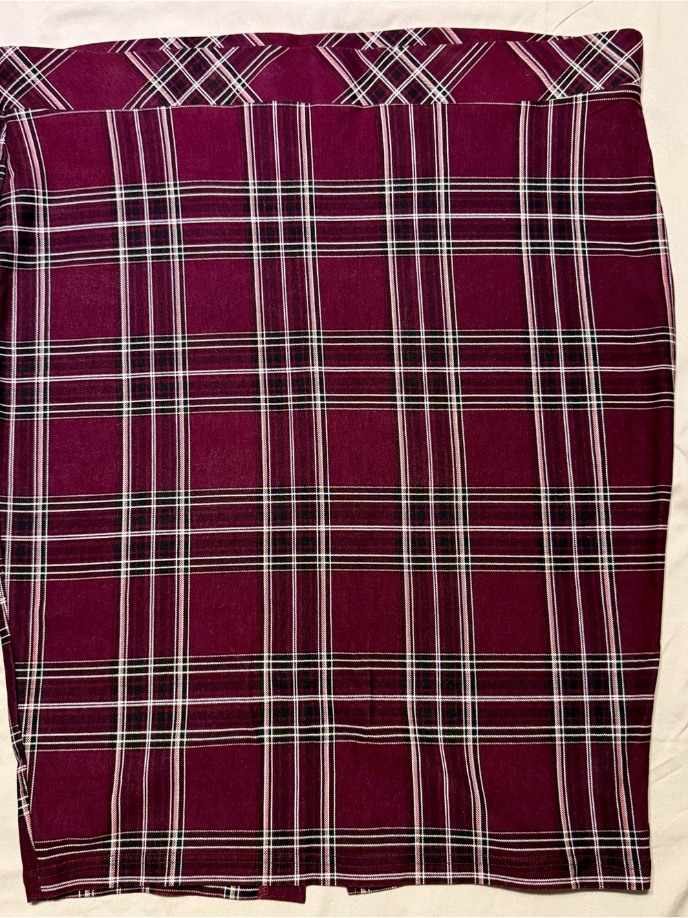 Torrid Maroon/Plum Plaid Pencil Skirt